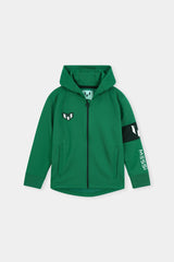 Green Messi Hoodie & Jogger Set For Boys