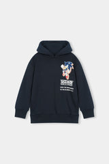 Navy Blue Sonic the Hedgehog Graphic Hoodie
