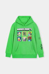 Minecraf Hoodie and Jogger Set – Vibrant Green and Gray Comfort Wear