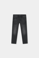 Charcoal Black Slim Jeans For Boys