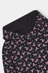 Boys Unicorn Print Hoodie & Joggers Set – Black & Pink