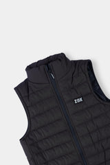 Men's Dark Brown Sleeveless Puffer Jacket