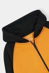 Bold Orange & Black Zip-Up Hoodie Set (unisex)