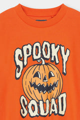 Drop Shoulder "Spooky Squad Halloween Pumpkin Sweatshirt"
