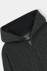 Boys Black Leopard Print Hoodie & Jogger Set