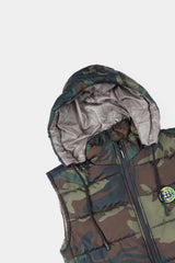 Men's Army Camouflage Sleeveless Puffer Jacket