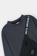 Long Sleeve T-Shirt with Detachable Crossbody Bag