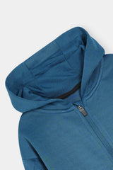 Teal Zip-Up Hoodie and Joggers Set with Motivational Print