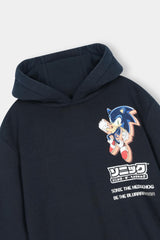 Navy Blue Sonic the Hedgehog Graphic Hoodie