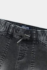 Kids' Washed Black Jogger Jeans