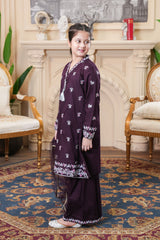 Self Designed and Embroidered Mid Seasoned Cotton -3Pcs Suit