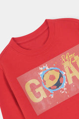 Red Goal printed Track suit