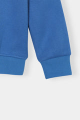 Blue Hoodie & Jogger Set with Printed Unicorn Band