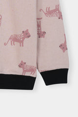 Cozy Jungle Vibes Boys' Set – Pink Tiger Print & Black Joggers (unisex)