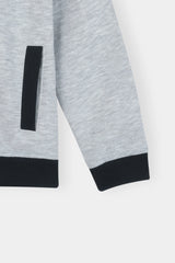 Stylish Two-Tone' Tracksuit Set: Grey and Black Hoodie with Matching Joggers