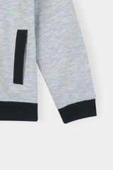 Stylish Two-Tone ' Tracksuit Set: Grey and Black Hoodie with Matching Joggers