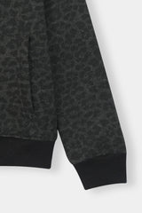 Boys Black Leopard Print Hoodie & Jogger Set