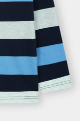 Here for Fun Striped Polo Tee