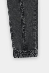 Urban Black Acid-Wash Jogger Trouser.