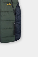 Men’s Green and Black Sleeveless Puffer Jacket