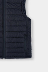 Men's Black Sleeveless Puffer Jacket