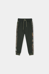 Boys Camo Patch Sweatshirt & Jogger Set – Forest Green