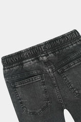 Urban Black Acid-Wash Jogger Trouser.