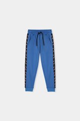 Blue Hoodie & Jogger Set with Printed Unicorn Band