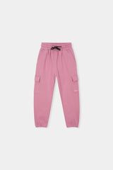 Dusty Rose Utility Tracksuit – Trendy Comfort with Cargo Style