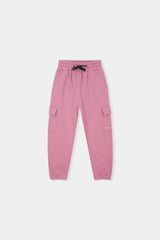 Dusty Rose Utility Tracksuit – Trendy Comfort with Cargo Style