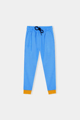 Boys Colorblock Hoodie & Jogger Set – Blue, Orange & Mustard