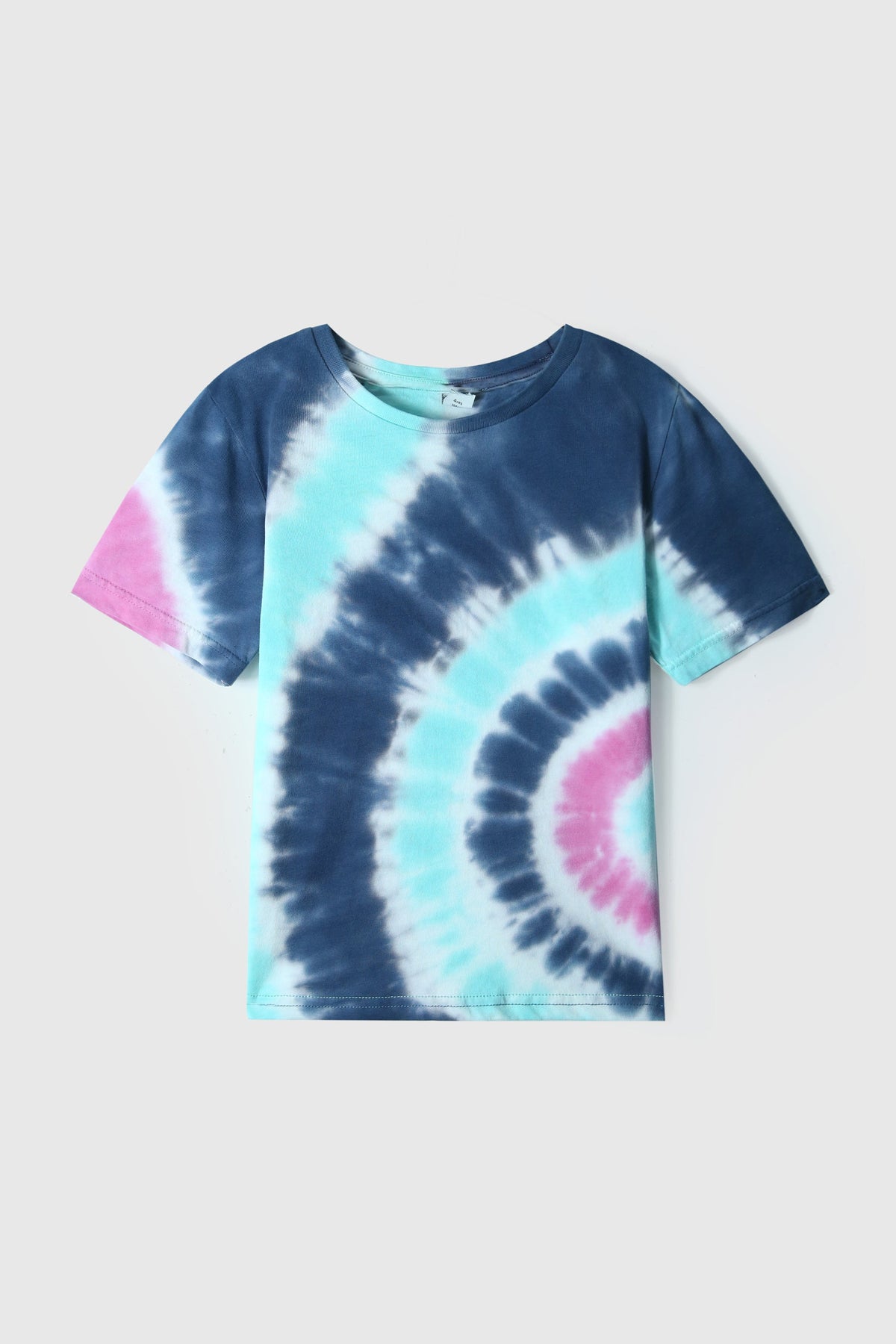 Girls Tie & Dye Round Neck Soft Cotton T-Shirt