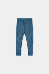 Teal Zip-Up Hoodie and Joggers Set with Motivational Print