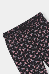 Boys Unicorn Print Hoodie & Joggers Set – Black & Pink