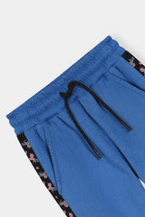 Blue Hoodie & Jogger Set with Printed Unicorn Band