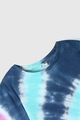 Girls Tie & Dye Round Neck Soft Cotton T-Shirt