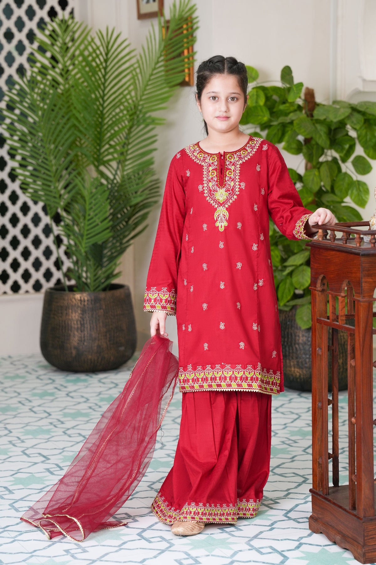 Self Designed and Embroidered Cotton Mid Season