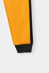 Bold Orange & Black Zip-Up Hoodie Set (unisex)