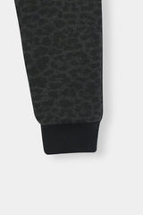 Boys Black Leopard Print Hoodie & Jogger Set