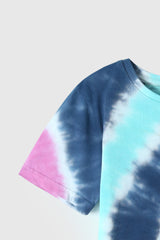 Girls Tie & Dye Round Neck Soft Cotton T-Shirt