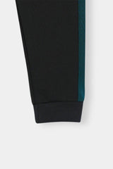 Los Angeles Colorblock Hoodie & Jogger Set – Teal & Black Drop Shoulder
