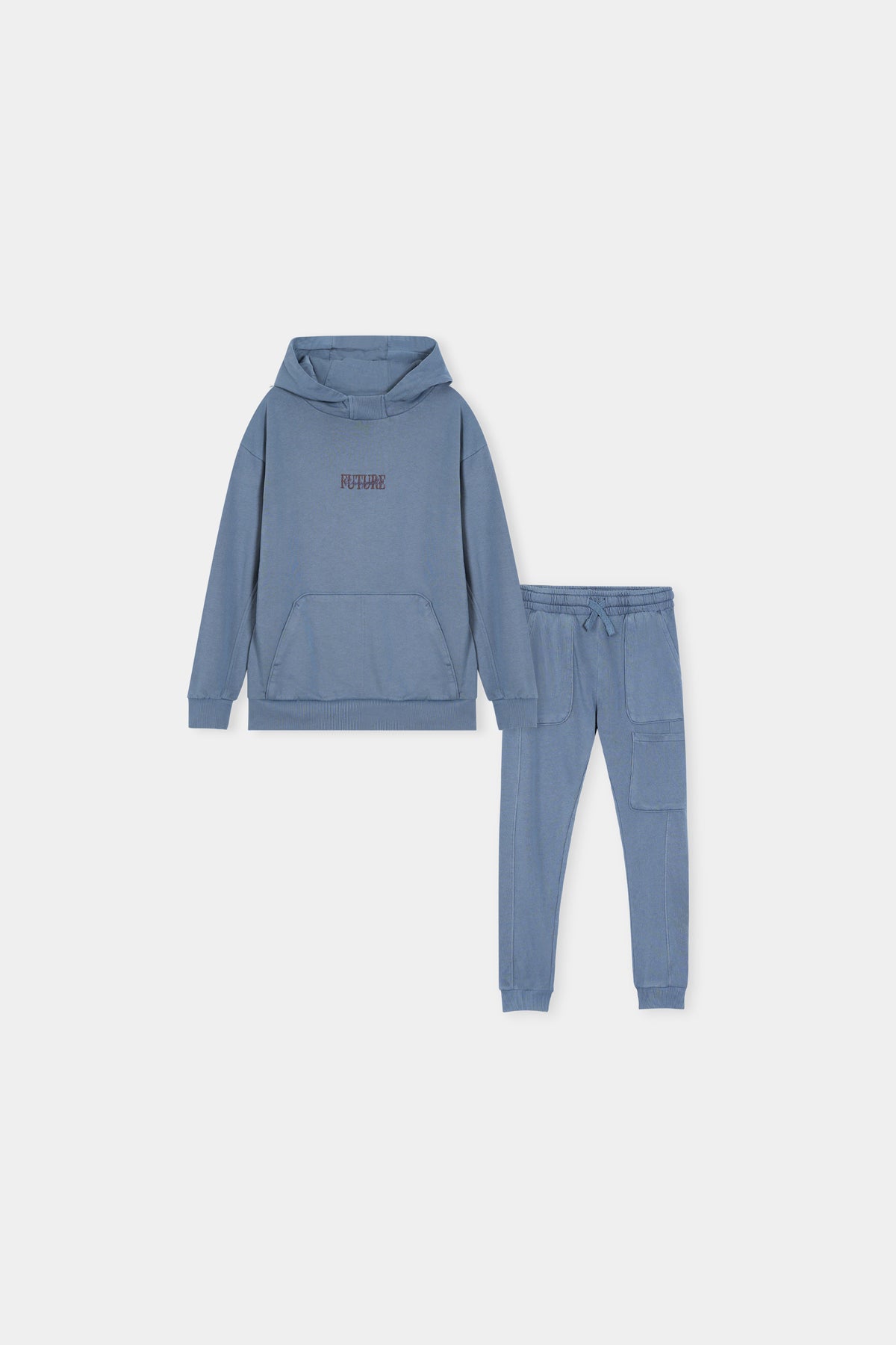 Retro Blue Future Tracksuit Set For Boys