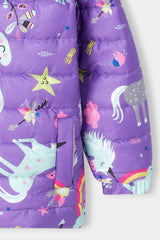 Kids’ Unicorn Print Puffer Jacket