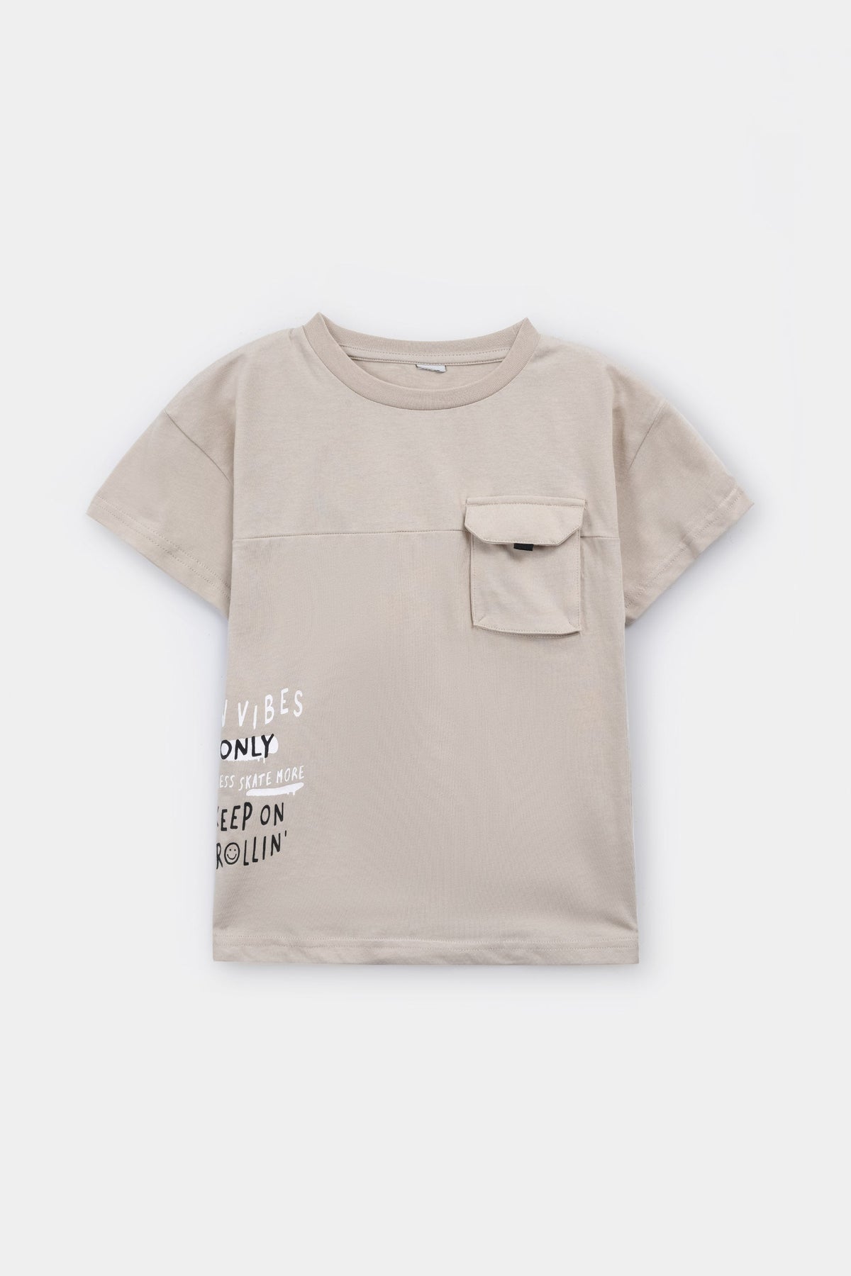 Boys Graphic Soft Cotton Flap Pocket T-Shirt