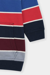 Multi-Stripe Polo Sweatshirt