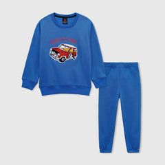 Kids Soft Cotton Embroidered Fleece Tracksuit