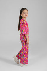 Digital Printed Lawn Jumpsuit (Pink)