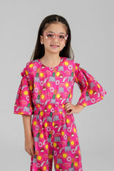 Digital Printed Lawn Jumpsuit (Pink)