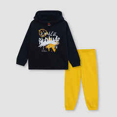 Kids Soft Cotton Graphic Fleece Tracksuit