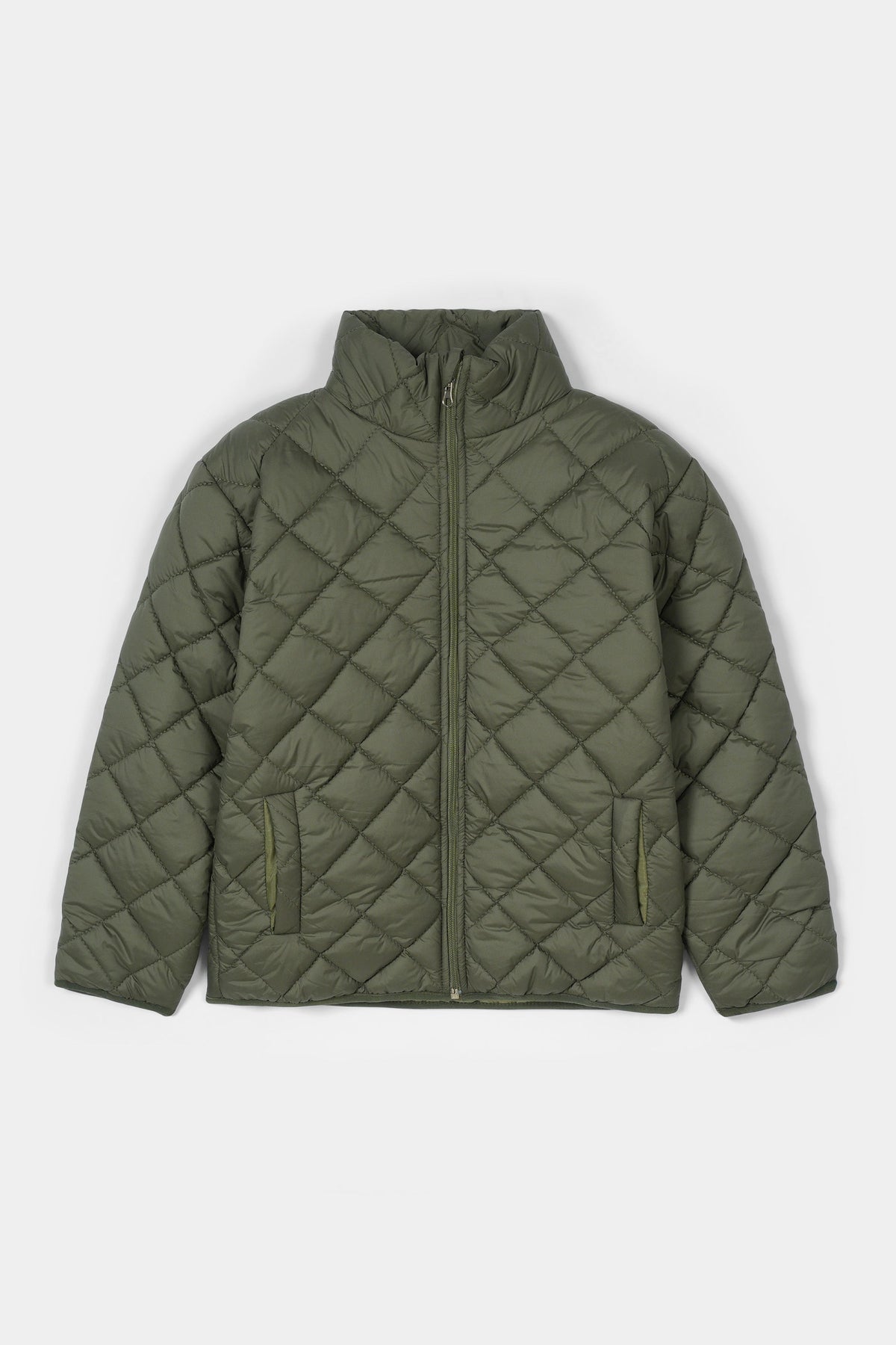 Olive Green Zipper Jacket